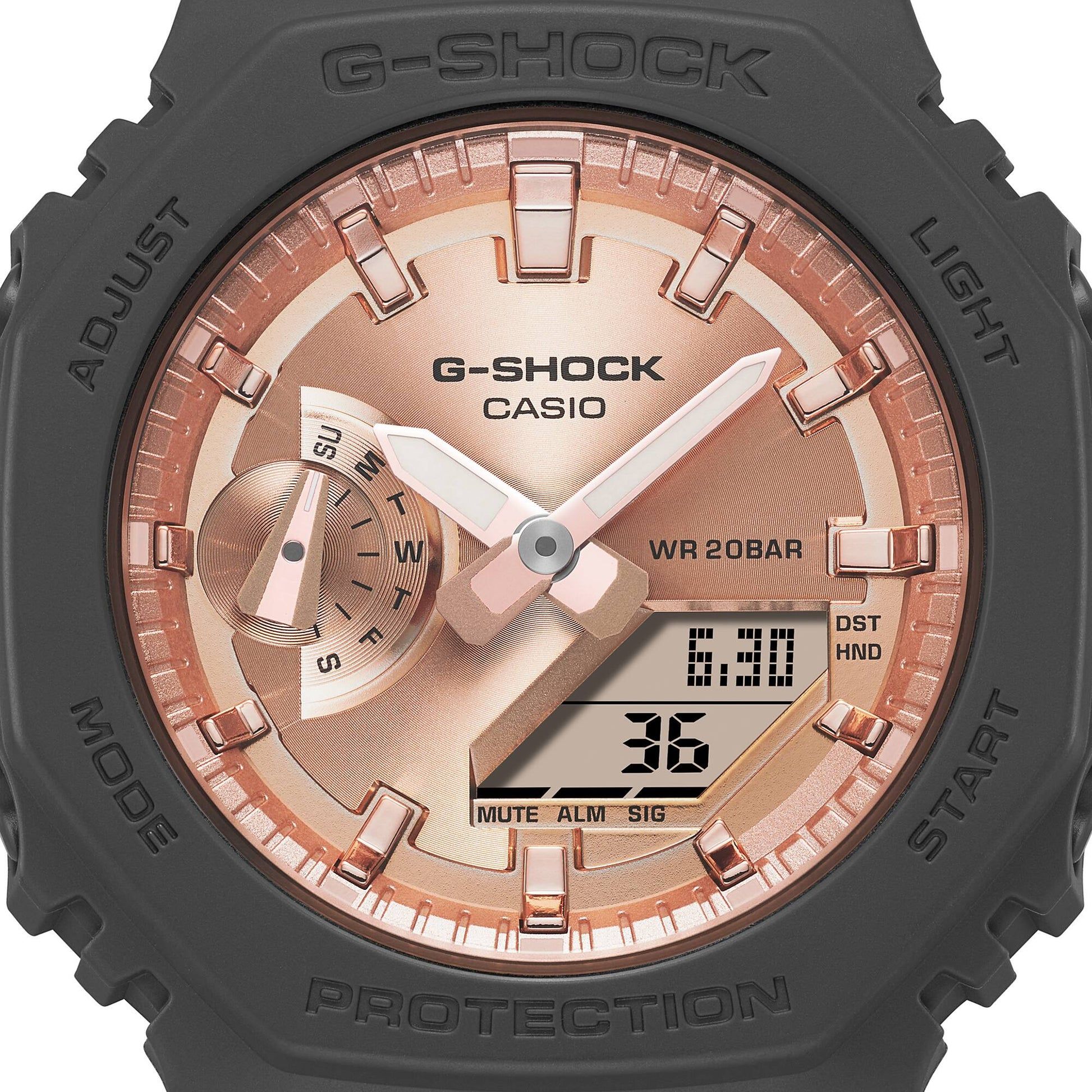 Casio GMA-S2100MD-1AER Damen G-Shock Classic Schwarz • Roségoldenes Zifferblatt • 20 bar wasserdicht, Bild 4
