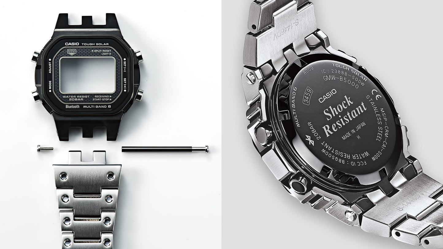 Casio G-Shock Pro GMW-B5000D-1CER Herrenuhr • Vollmetall-Edelstahl • Tough Solar & Multiband 6, Bild 5
