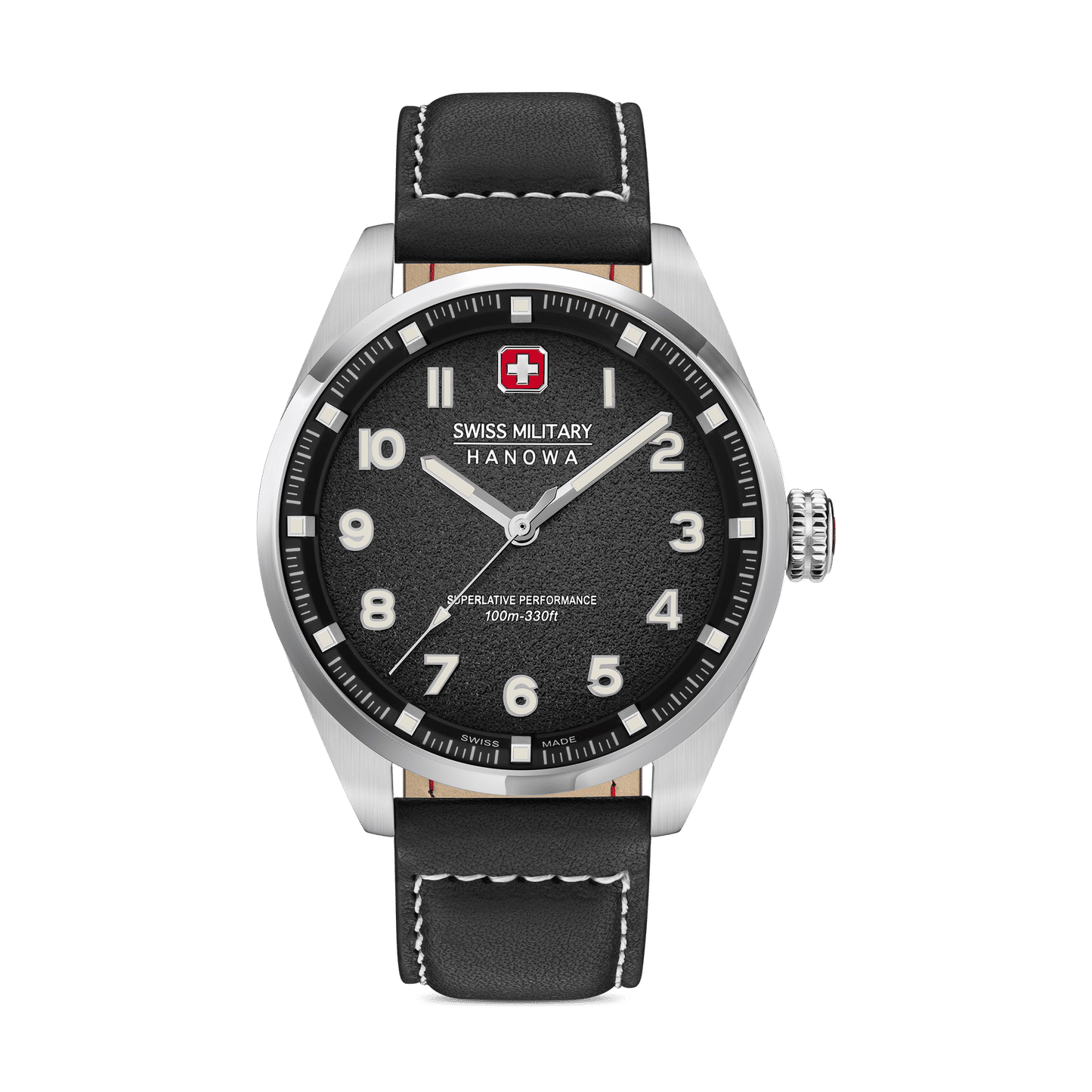 Swiss Military Hanowa Greyhound SMWGA0001505 Herren Armbanduhr Schwarz • Saphirglas • 10 Bar Wasserdicht