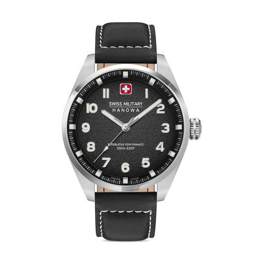 Swiss Military Hanowa Greyhound SMWGA0001505 Herren Armbanduhr Schwarz • Saphirglas • 10 Bar Wasserdicht