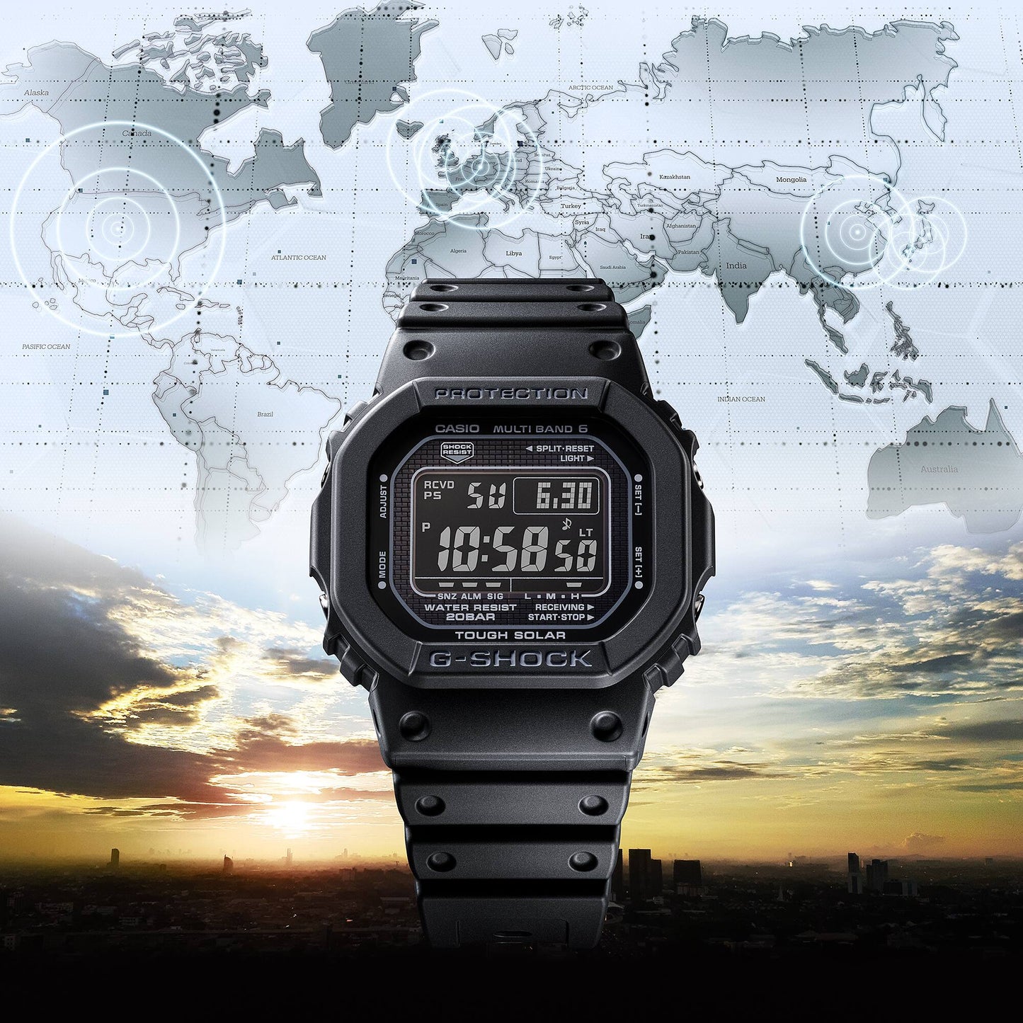 Casio GW-5000HS-1ER G-Shock Origin Herrenuhr Schwarz • Tough Solar & Multiband 6 • Diamantbeschichtung, Bild 3