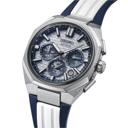 Seiko Astron HAB004J1 Herren Solaruhr Silber/Blau • GPS Solar Chronograph • Limited Edition, Bild 5