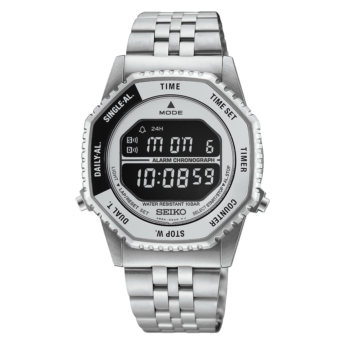 Seiko Conceptual HFL002P1 Herren Armbanduhr Silber • Chronograph • Hardlex-Glas