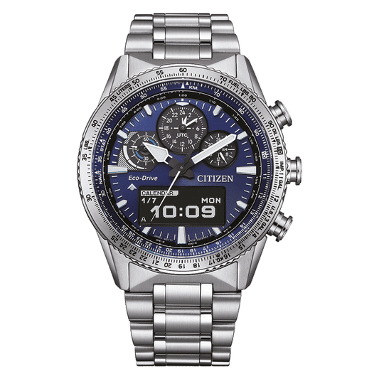 Citizen Promaster Sky JV2000-51L Herrenuhr • Eco-Drive Saphirglas • Pilot Chronograph