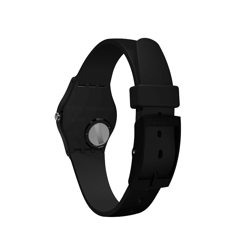 Swatch Originals Small LB153 Something New Damenuhr Schwarz • Schwarzes Polymer-Armband • Weißes Zifferblatt, Bild 4