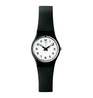 Swatch Originals Small LB153 Something New Damenuhr Schwarz • Schwarzes Polymer-Armband • Weißes Zifferblatt, Bild 7