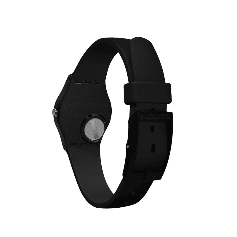 Swatch Originals LB170E Lady Black Single Damenuhr Schwarz • Kunststoffgehäuse • Silikonarmband, Bild 5