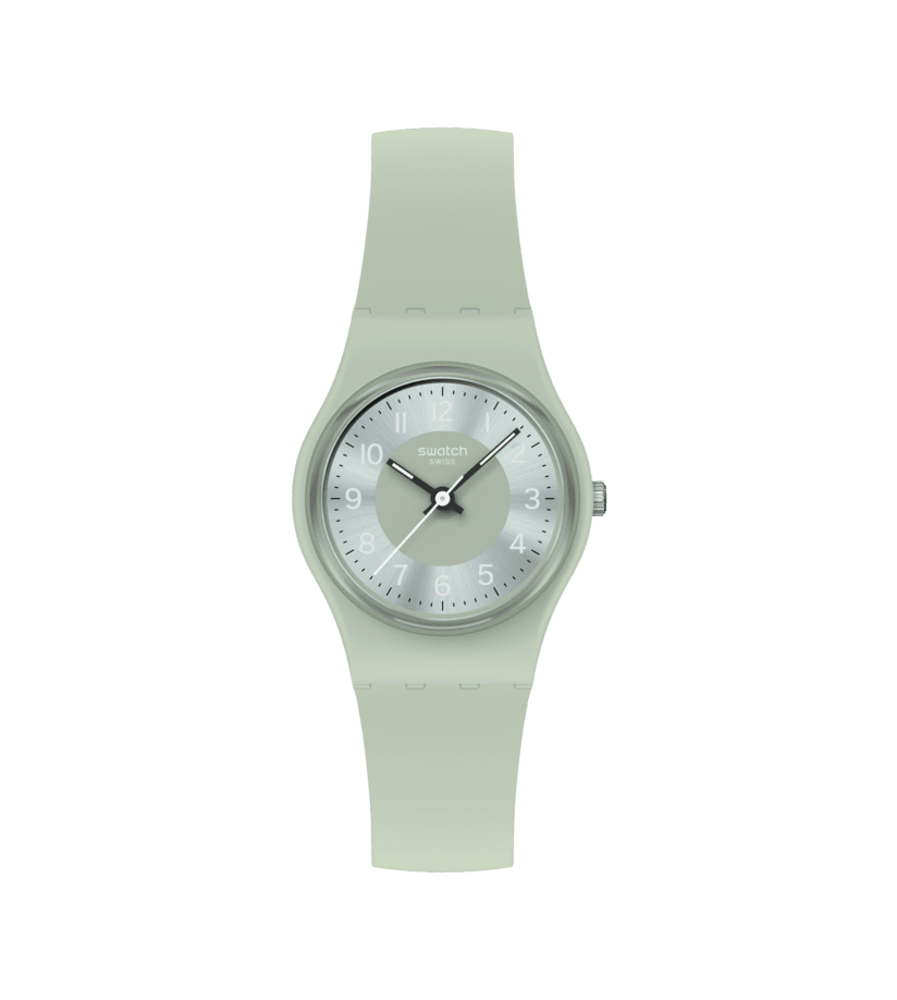 Swatch Originals Small LG131 Serenity Of Sage Damenuhr Grün • Leuchtzeigerwerk • Farblich abgestimmtes Armband