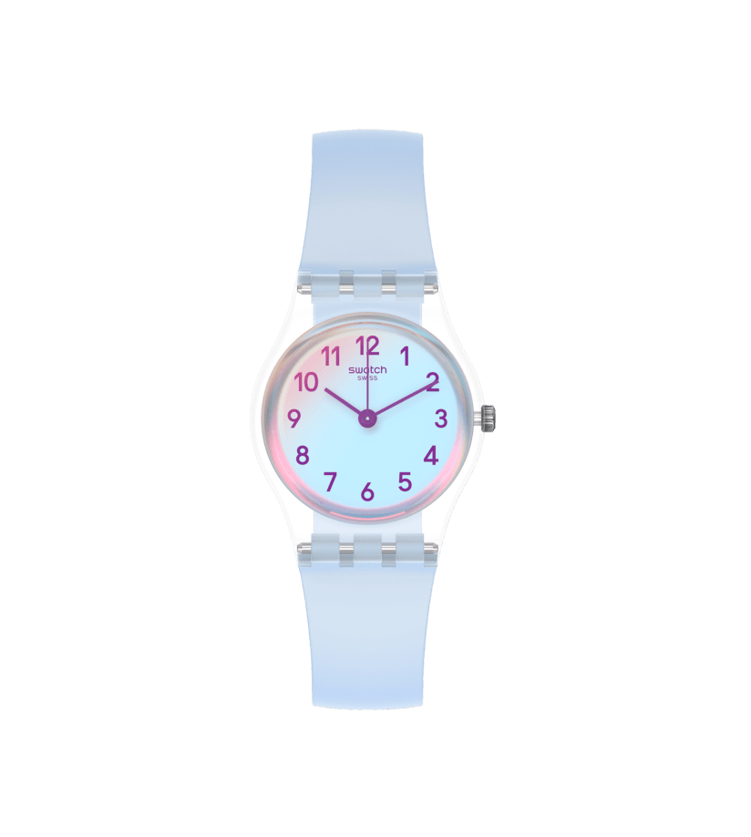 Swatch Originals Small LK396 Damen Armbanduhr Blau • Kunststoffgehäuse • Silikonarmband