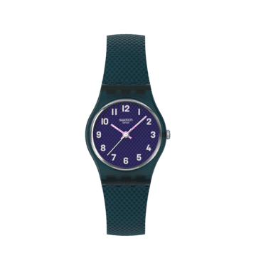 Swatch Teal Weave LL127 Damen Armbanduhr Petrol • Leuchtzeiger • Transparentes Gehäuse, Bild 8