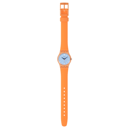Swatch Originals LO116 View from a Mesa Damenuhr Orange • Transparentes Gehäuse • Hellblaues Zifferblatt, Bild 4