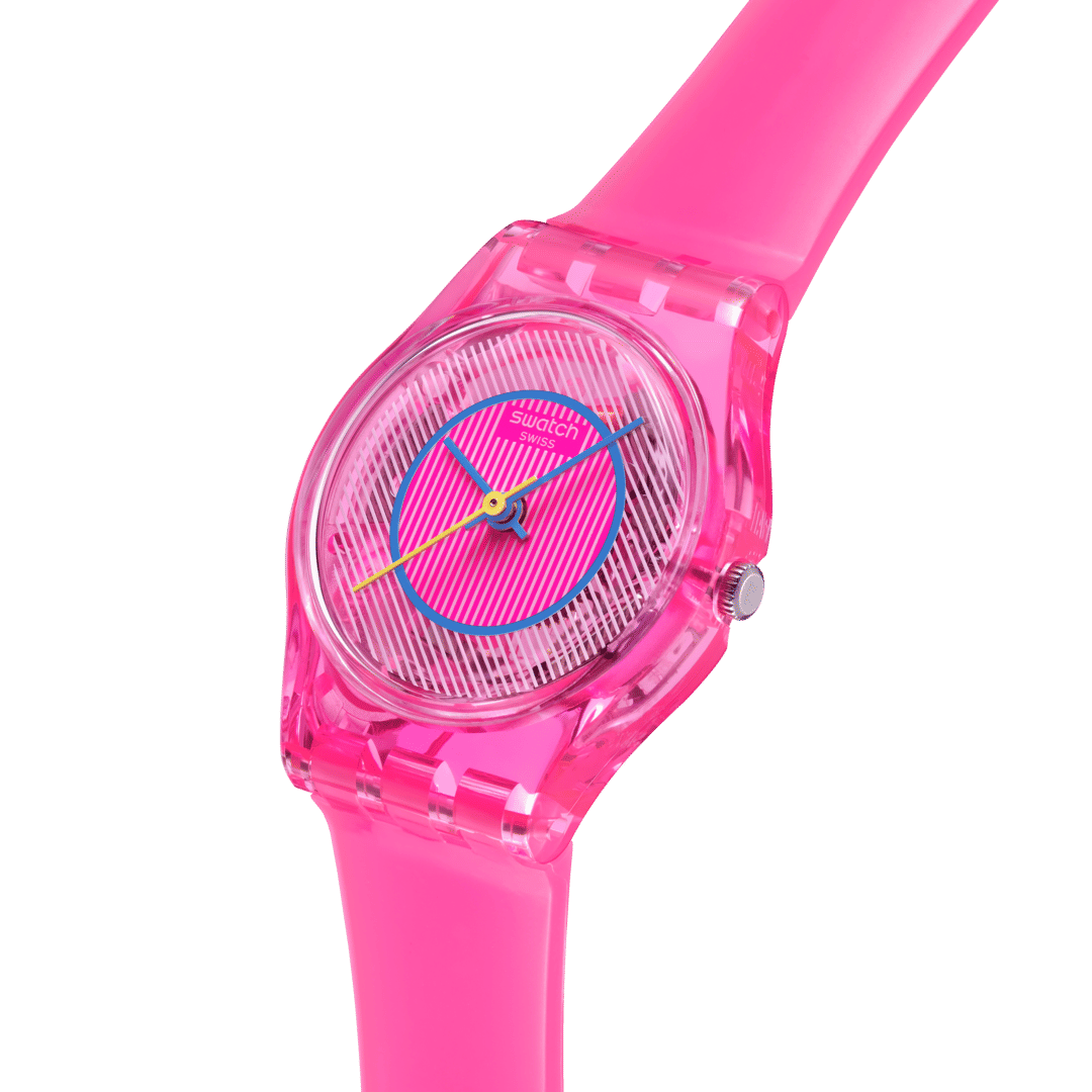 Swatch Originals LP166 Prismatically Pink Damenuhr • Transparentes Gehäuse • 80er Retro-Design, Bild 3
