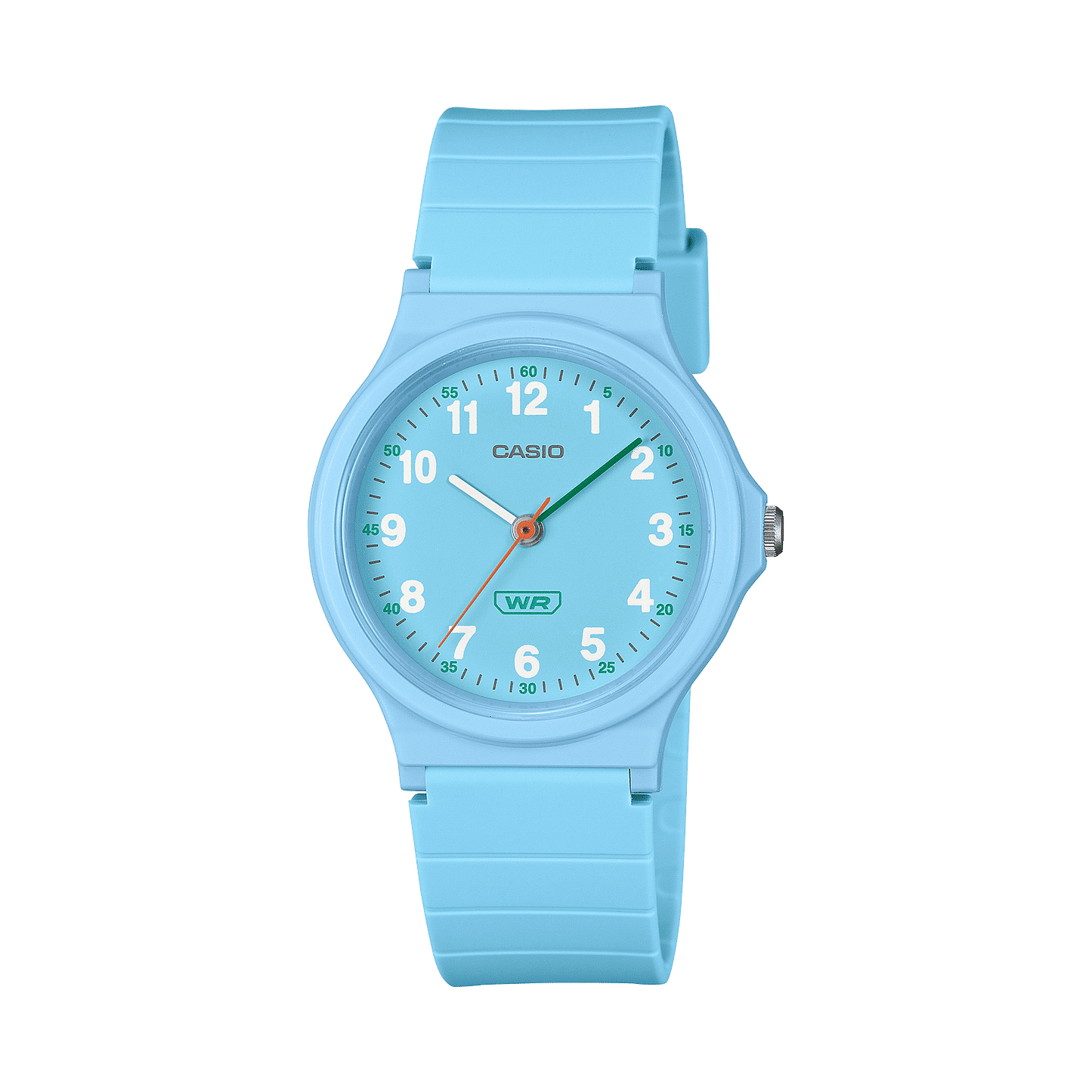 Casio LQ-24B-2BEF Timeless Collection Kinder Armbanduhr Hellblau • Bio-Kunstharz-Armband • Leicht &amp; leicht ablesbar
