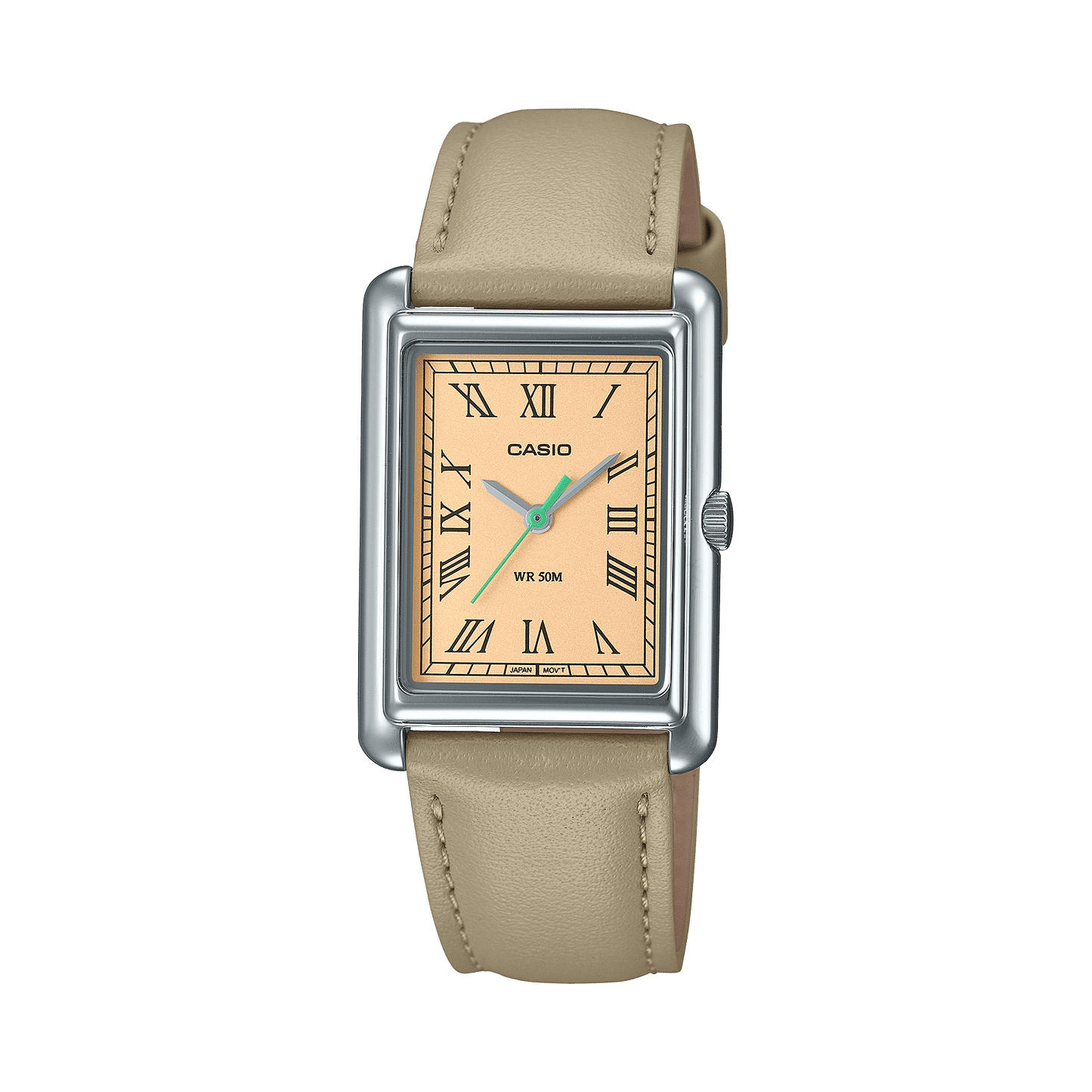 Casio LTP-B165L-5BVEF Damen Armbanduhr Beige • Mineralglas • Echtlederband, Bild 2