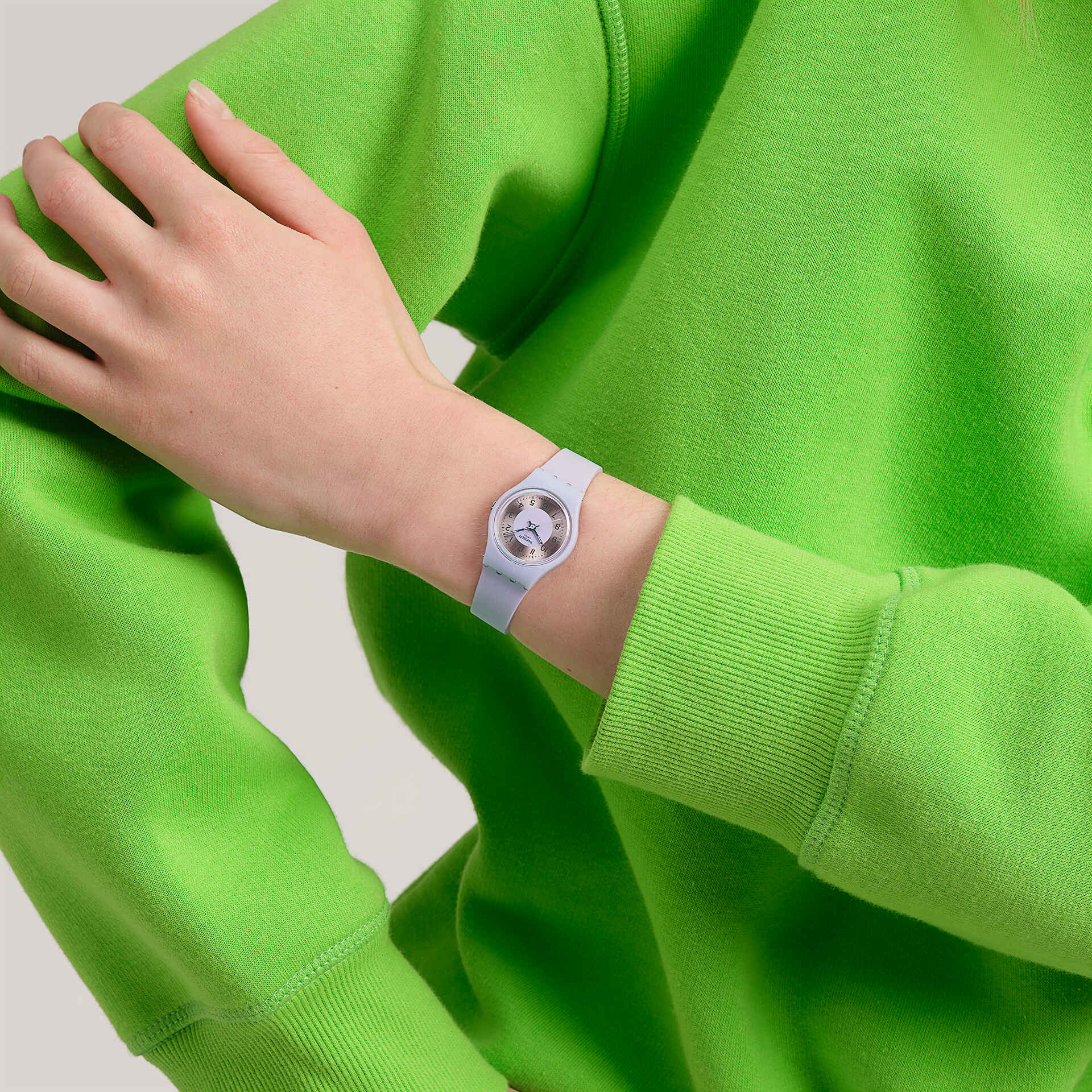 Swatch Originals LV121 Lilac Lightness Damenuhr Lila • Kunststoffgehäuse • Quarzwerk, Bild 2
