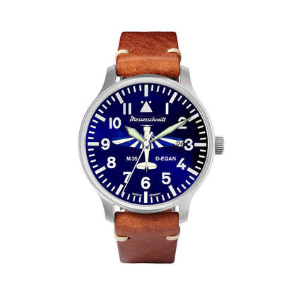 Messerschmitt M-35B-QL Herrenuhr • Schweizer Ronda Quarzwerk • Leuchtzeiger
