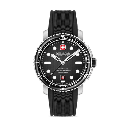 Swiss Military Hanowa Maitre Plongeur SMWGL0002001-SET Herrenuhr Schwarz • Automatikwerk Soprod P024 • 1000 m Wasserdicht