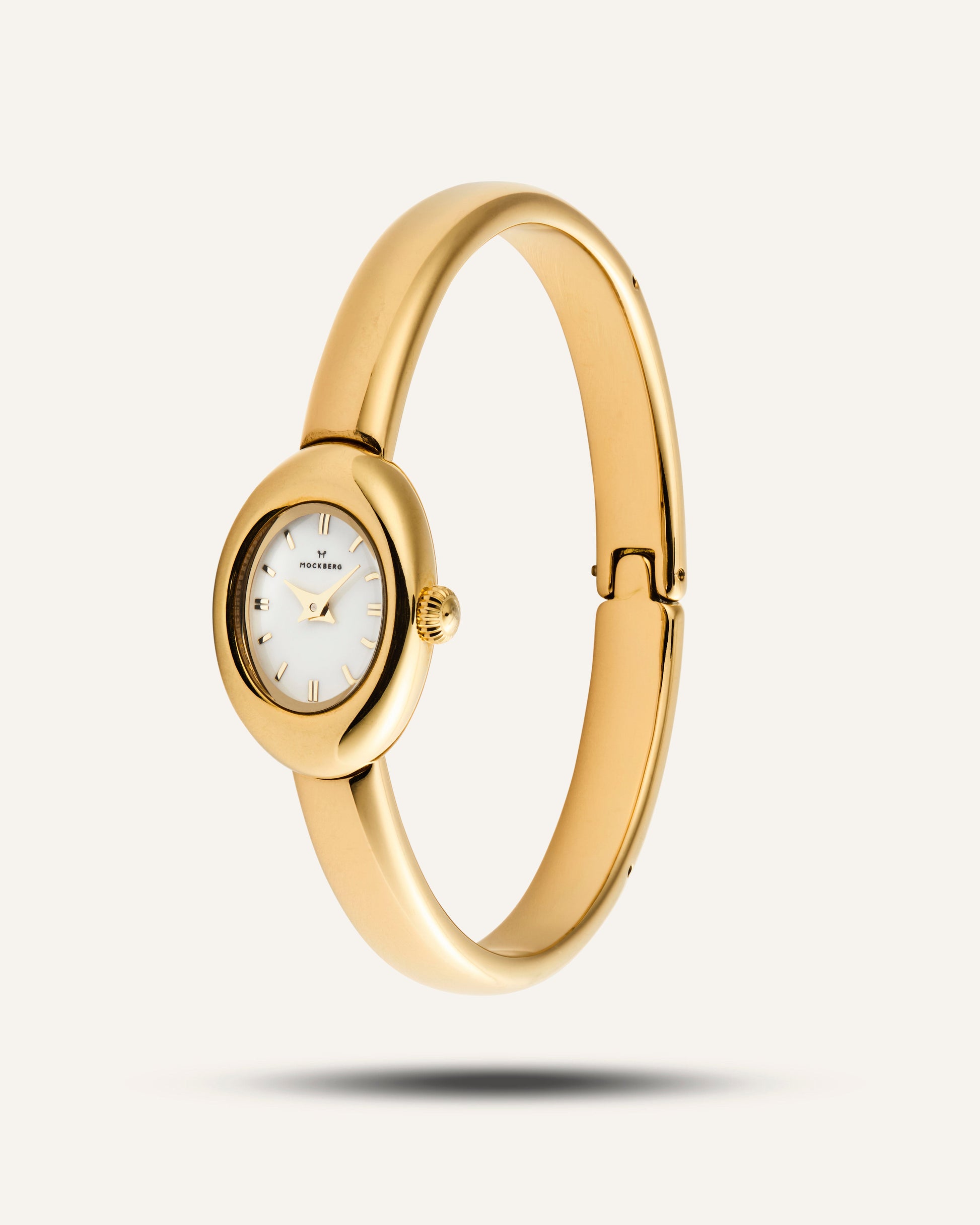 Mockberg Belle Oval Petite MB1771 Damen Armbanduhr Goldfarben • Mineralglas • Bangle-Armband, Bild 2