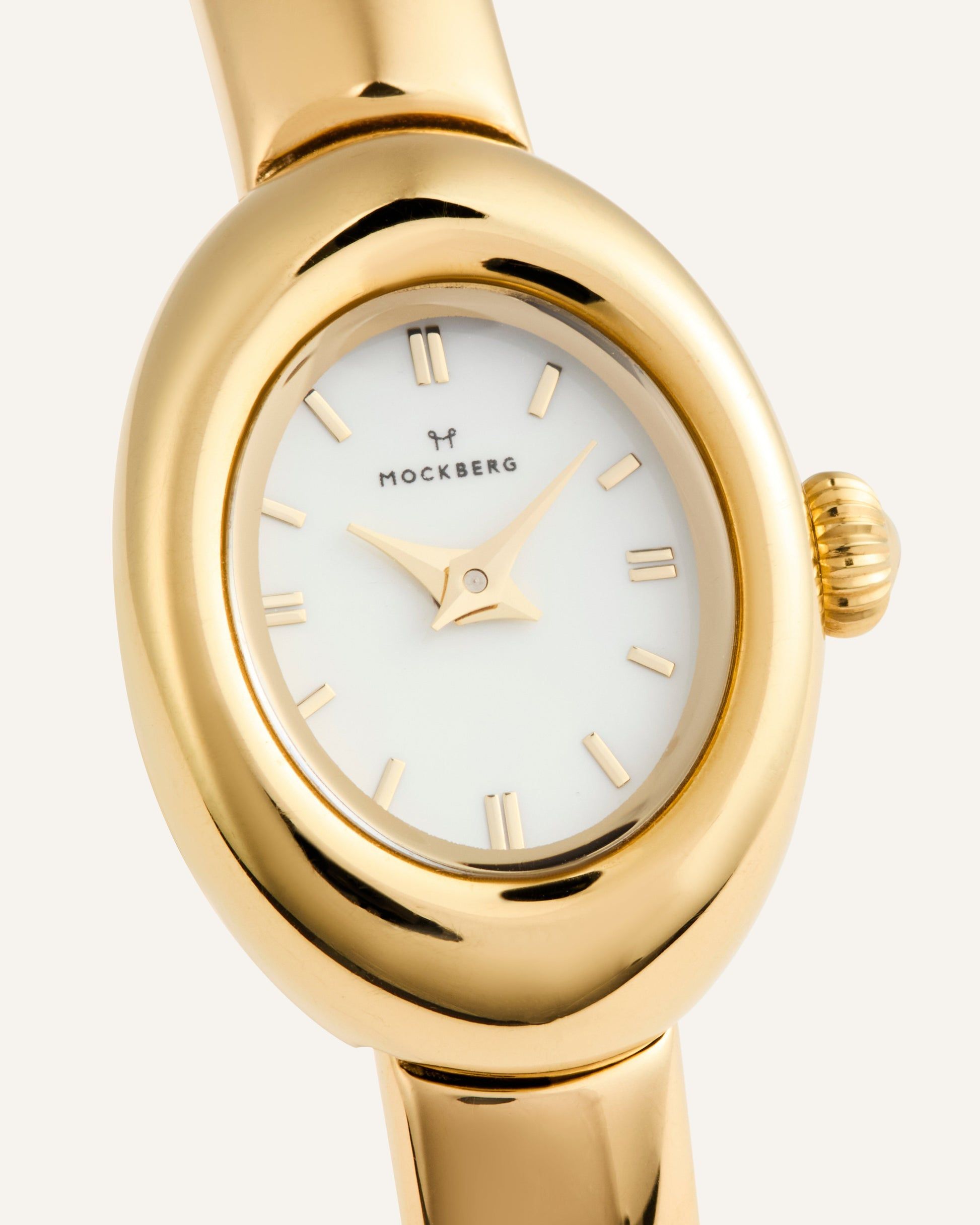 Mockberg Belle Oval Petite MB1771 Damen Armbanduhr Goldfarben • Mineralglas • Bangle-Armband, Bild 4