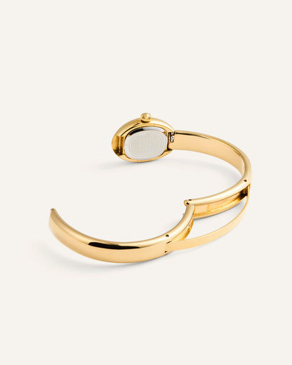 Mockberg Belle Oval Petite MB1771 Damen Armbanduhr Goldfarben • Mineralglas • Bangle-Armband, Bild 5