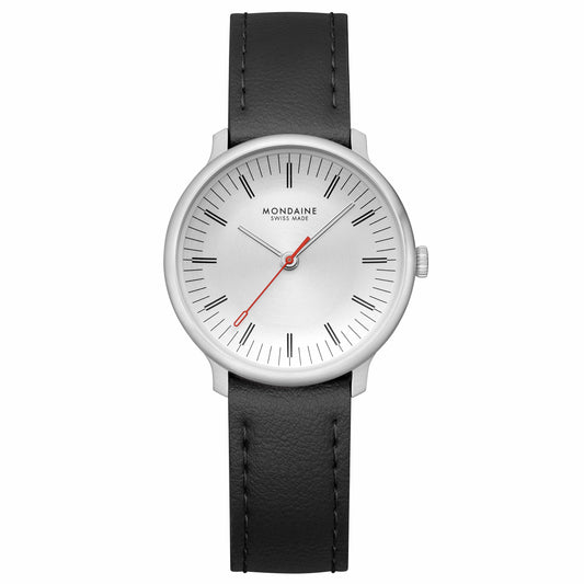 Mondaine Doppio MLE.33110.LBV Damenuhr Schwarz • Saphirglas • Swiss Made