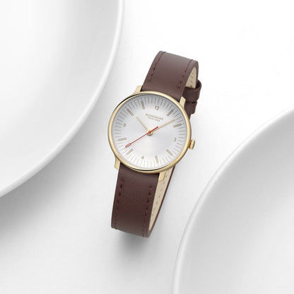 Mondaine Doppio MLE.33110.LGV Damenuhr Braun • Saphirglas • Swiss Made Quarzwerk, Bild 10