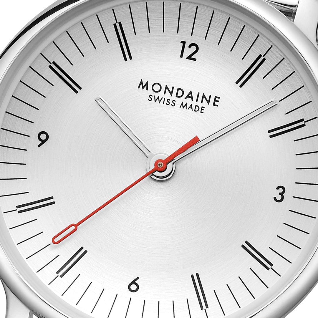 Mondaine Doppio MLE.33110.SM Damenuhr Silber • Saphirglas mit Antireflexbeschichtung • Schweizer Quarzwerk, Bild 3