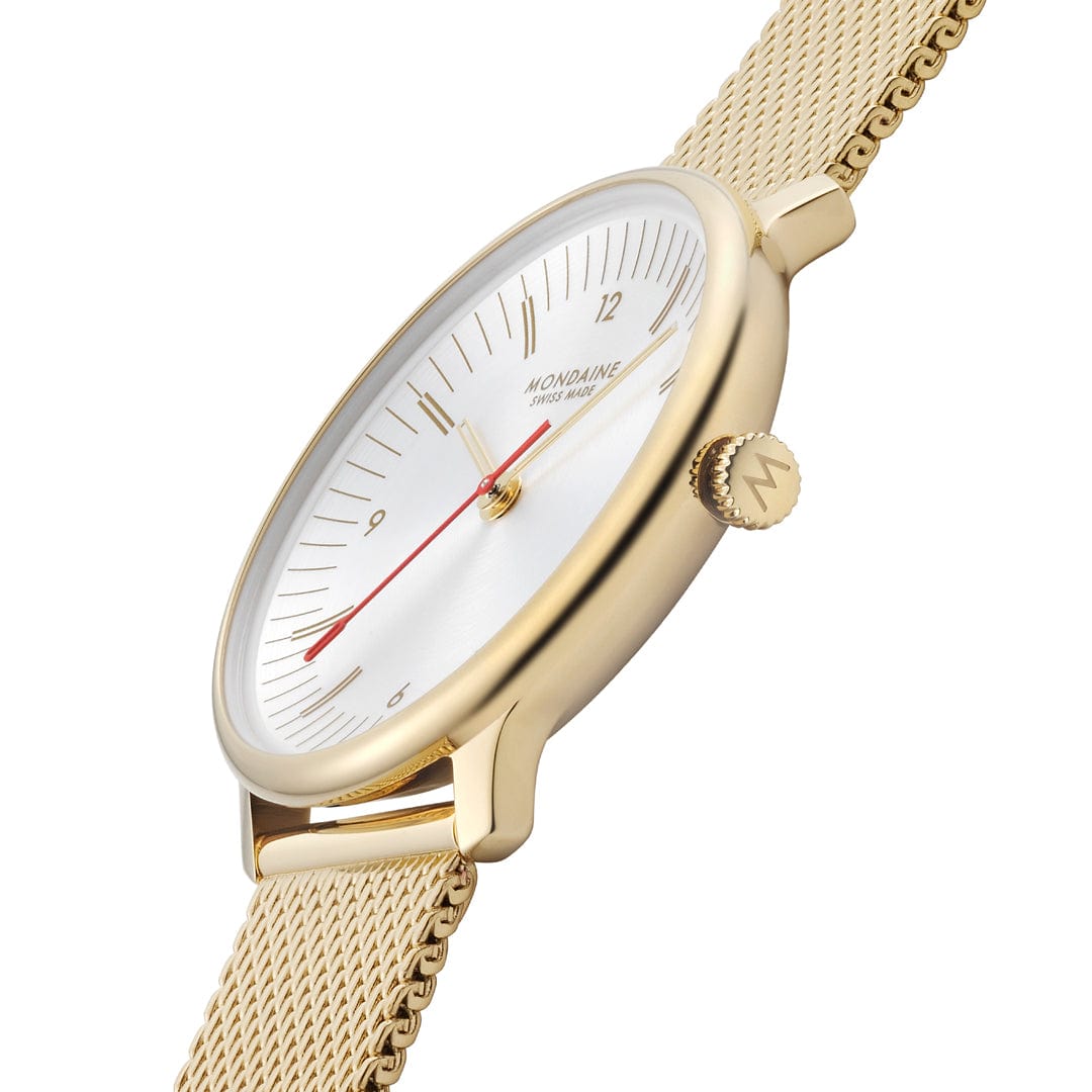 Mondaine Doppio MLE.33111.SM Damenuhr Silber • Saphirglas • Swiss Made Quarzwerk, Bild 6
