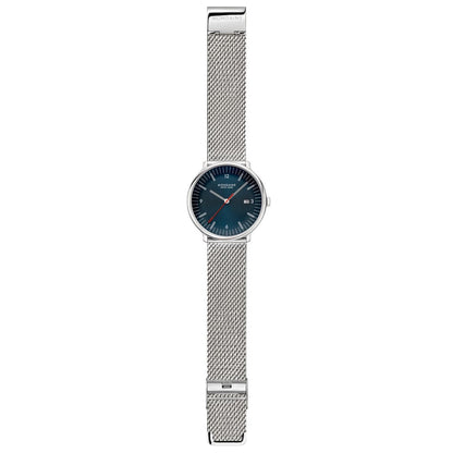 Mondaine Doppio MLE.41240.LQV.SET Herrenuhr Blau • Saphirglas mit Antireflexbeschichtung • Schweizer Quarzwerk, Bild 14