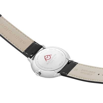 Mondaine Doppio Solar MLE.41910.LBV Herrenuhr Schwarz • Saphirglas • Solaruhrwerk, Bild 3