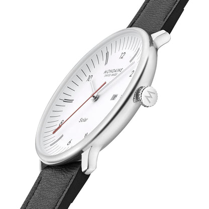 Mondaine Doppio Solar MLE.41910.LBV Herrenuhr Schwarz • Saphirglas • Solaruhrwerk, Bild 5