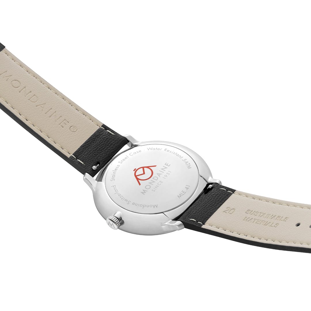 Mondaine Doppio Solar MLE.41920.LBV Herrenuhr Schwarz • Saphirglas • Solarbetrieb, Bild 5