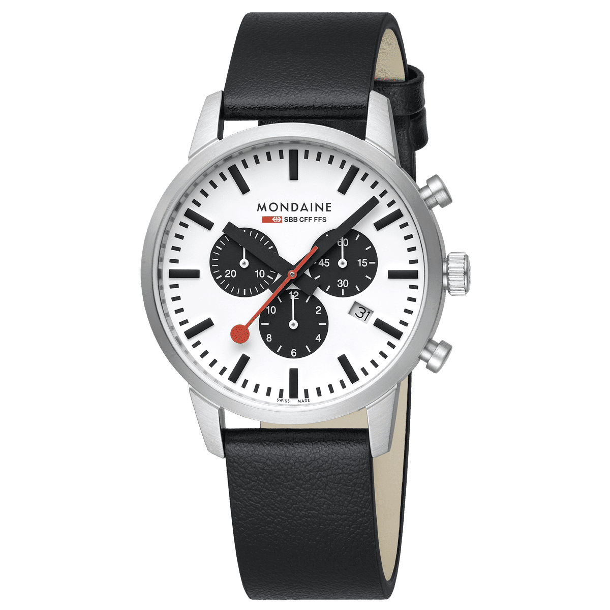 Mondaine Neo MSD.41410.LBV Herrenuhr Schwarz • Saphirglas • Quarz-Chronograph, Bild 7