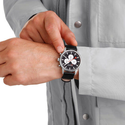Mondaine Neo MSD.41420.LBV Herrenuhr Schwarz • Saphirglas • Quarz-Chronograph, Bild 3