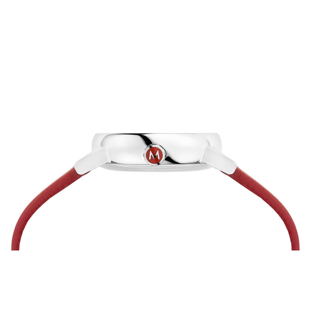 Mondaine evo2 MSE.30210.LCV Damenuhr Rot • Saphirglas • Veganes Traubenleder, Bild 7