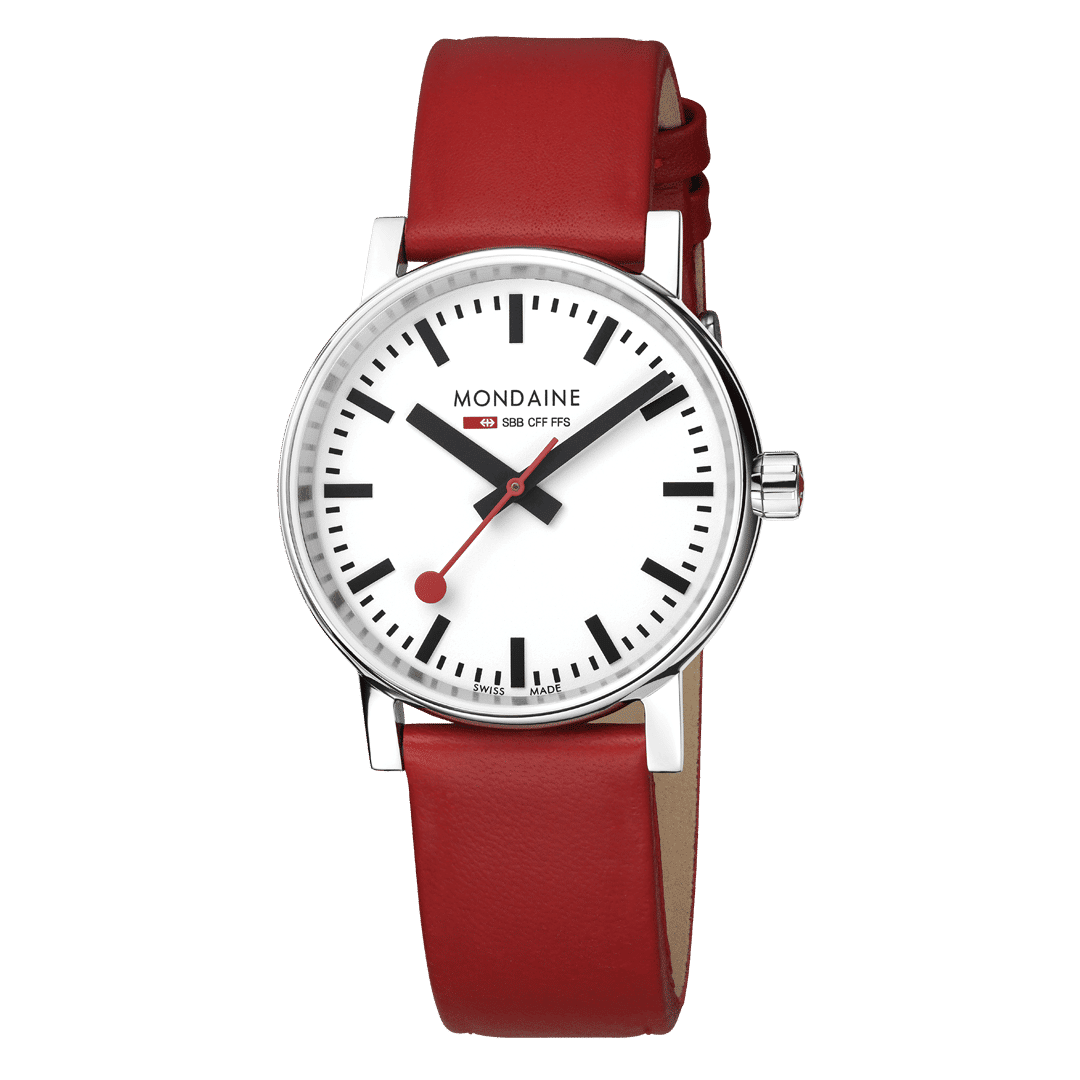 Mondaine Evo2 MSE.35110.LCV Damenuhr Rot • Saphirglas • Veganes Traubenleder, Bild 5