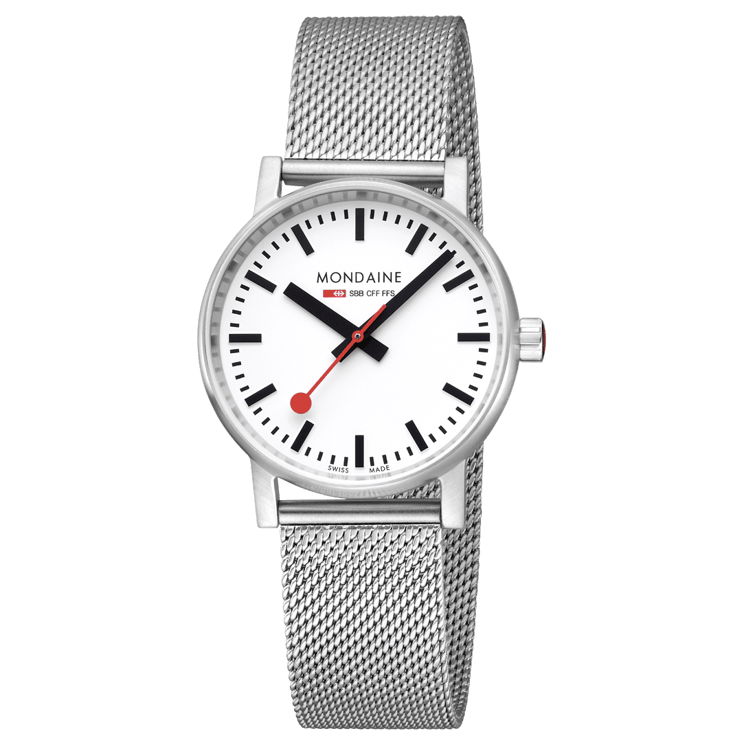 Mondaine evo2 MSE.35110.SM Damenuhr Silber • Saphirglas • Milanaise-Meshband, Bild 6