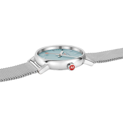Mondaine evo2 MSE.35140.SM Damenuhr Türkis • Saphirglas • Schweizer Quarzwerk, Bild 4