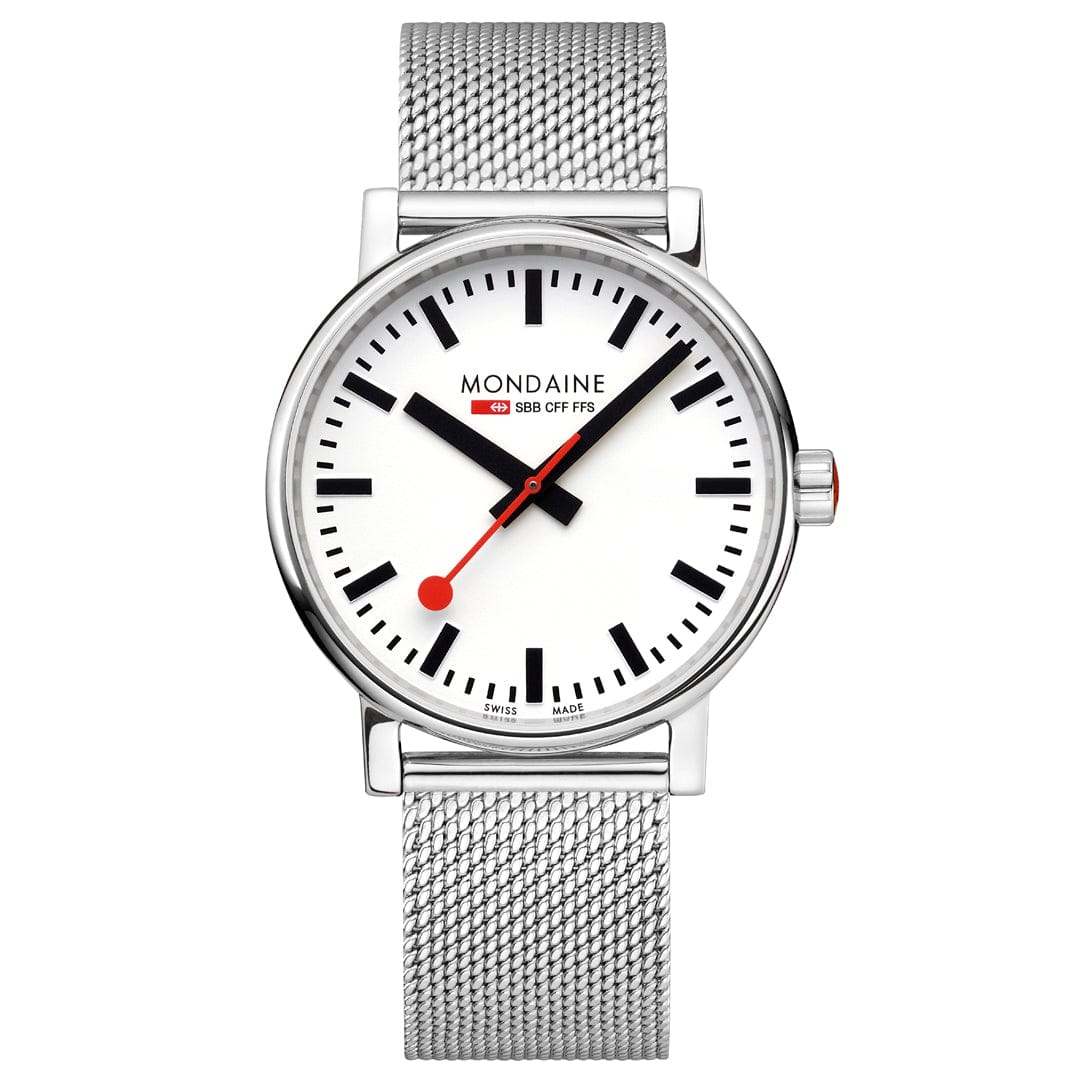 Mondaine evo2 MSE.40110.SM Herrenuhr Silber • Saphirglas • Swiss Made