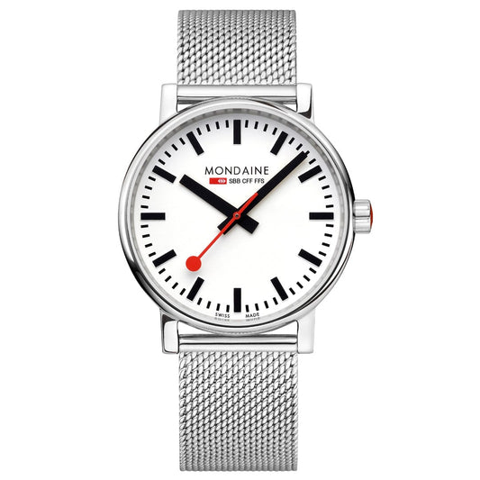 Mondaine evo2 MSE.40110.SM Herrenuhr Silber • Saphirglas • Swiss Made