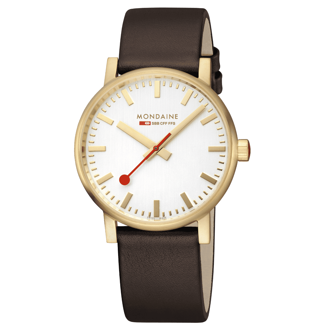 Mondaine evo2 MSE.40112.LGV Herrenuhr Braun • Saphirglas • Veganes Traubenleder, Bild 7