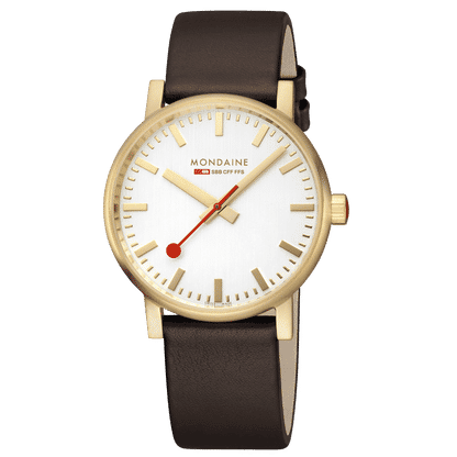 Mondaine evo2 MSE.40112.LGV Herrenuhr Braun • Saphirglas • Veganes Traubenleder, Bild 7