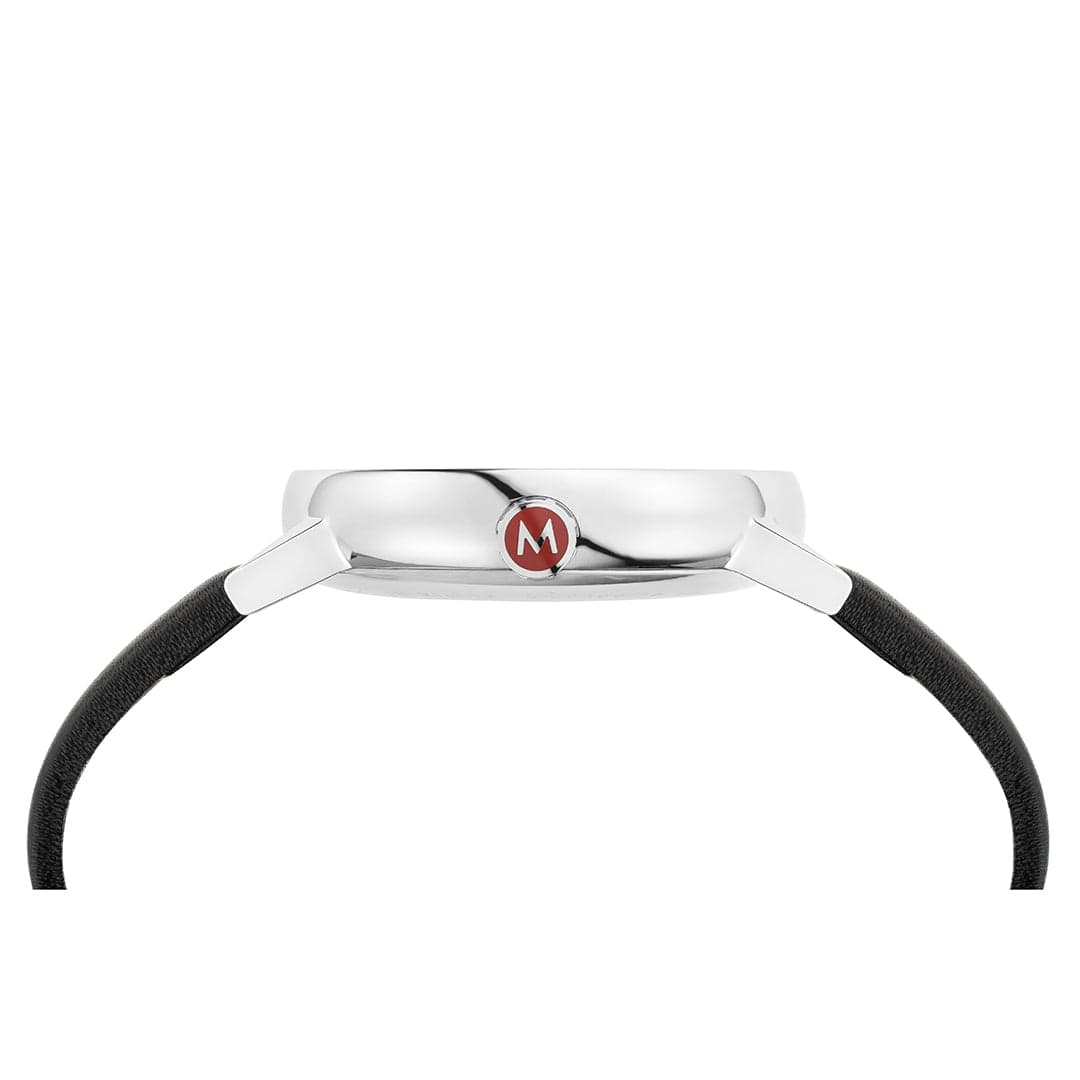 Mondaine evo2 MSE.40210.LBV Herrenuhr Schwarz • Saphirglas • Veganes Traubenlederarmband, Bild 6