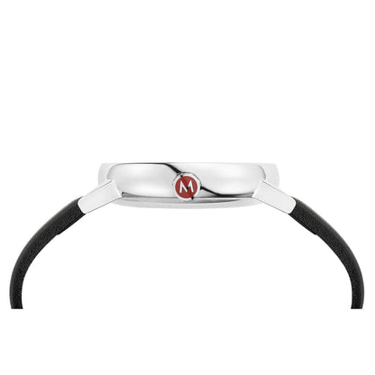 Mondaine evo2 MSE.40210.LBV Herrenuhr Schwarz • Saphirglas • Veganes Traubenlederarmband, Bild 6