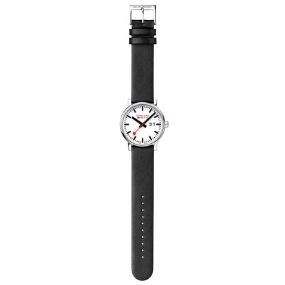 Mondaine evo2 MSE.40210.LBV Herrenuhr Schwarz • Saphirglas • Veganes Traubenlederarmband, Bild 8