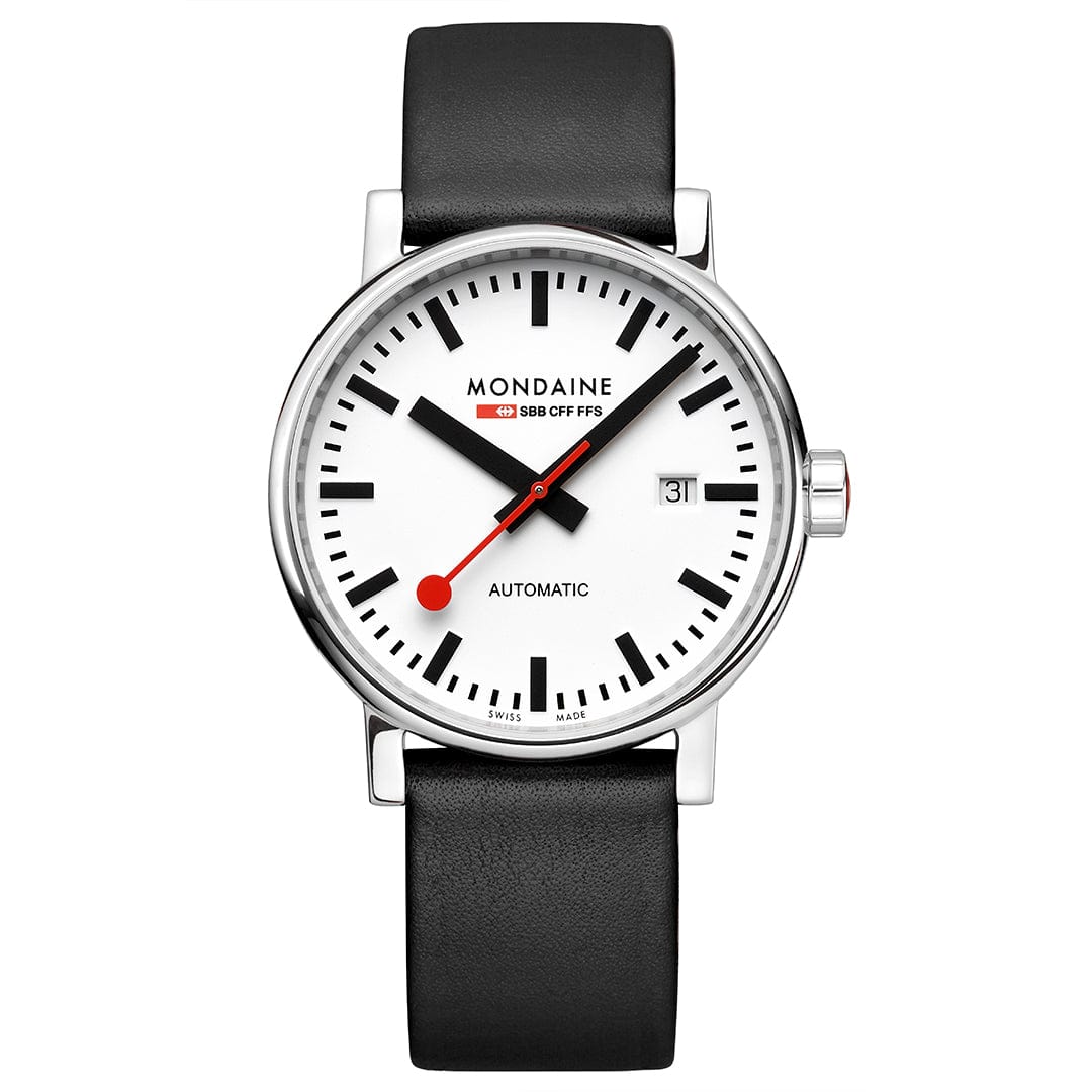Mondaine evo2 MSE.40610.LBV Herrenuhr Schwarz • Automatikwerk Sellita SW 220-1 • Saphirglas