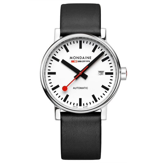 Mondaine evo2 MSE.40610.LBV Herrenuhr Schwarz • Automatikwerk Sellita SW 220-1 • Saphirglas