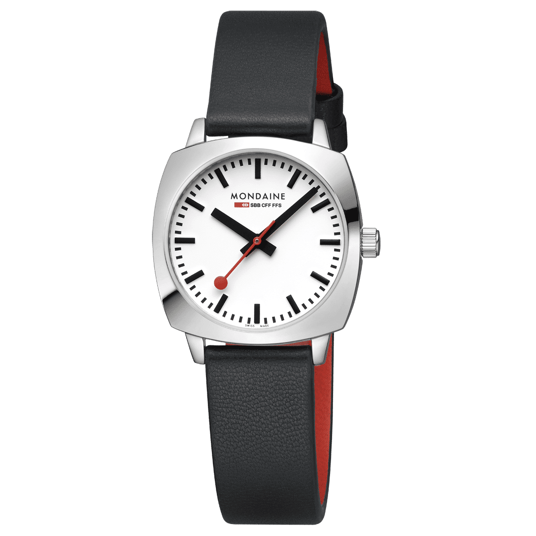Mondaine Petite Cushion MSL.31110.LBV Damenuhr Schwarz • Saphirglas • Swiss Made, Bild 6