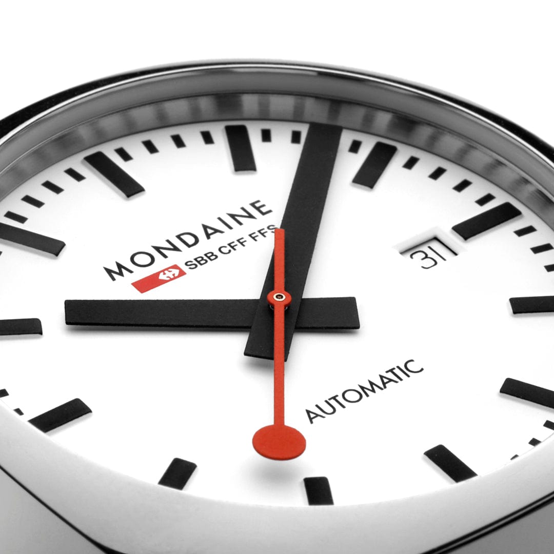 Mondaine Cushion MSL.3961B.SM Herrenuhr Silber • Schweizer Automatikwerk • Saphirglas, Bild 5