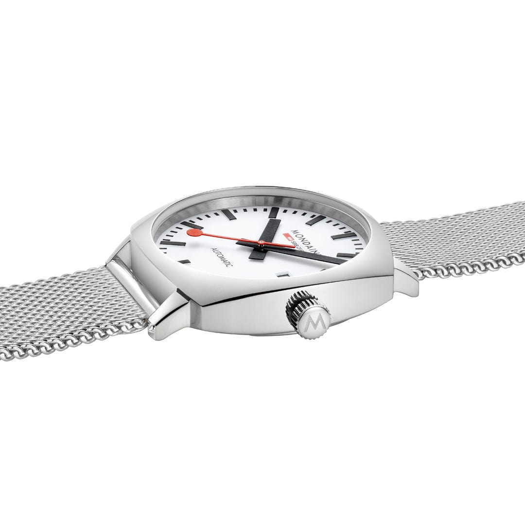 Mondaine Cushion MSL.3961B.SM Herrenuhr Silber • Schweizer Automatikwerk • Saphirglas, Bild 4